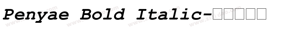 Penyae Bold Italic字体转换